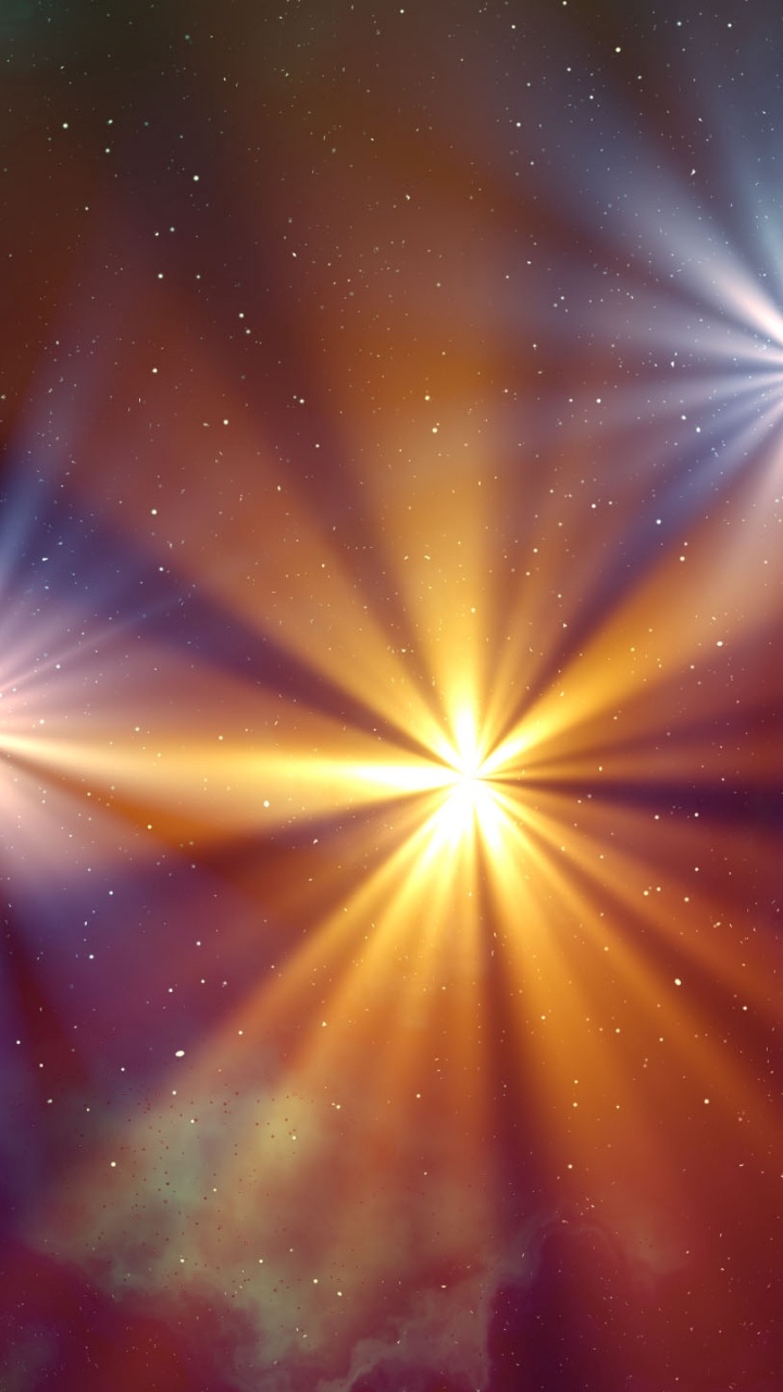 Обои туманность, звезда, свет, астрономический объект, блик в разрешении 720x1280