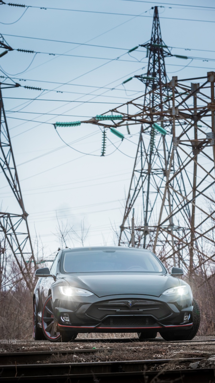 Обои Tesla Model S, Tesla, компактный автомобиль, авто, транспорт в разрешении 720x1280