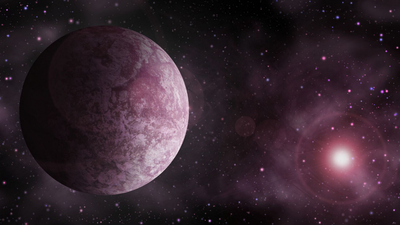 Обои атмосфера, планета, свет, мир, луна в разрешении 1366x768