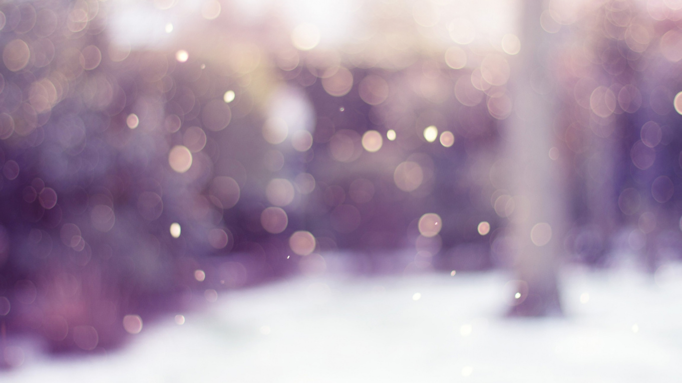 Обои снег, зима, вода, пурпур, облако в разрешении 1366x768