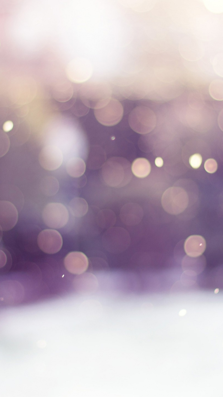 Обои снег, зима, вода, пурпур, облако в разрешении 750x1334