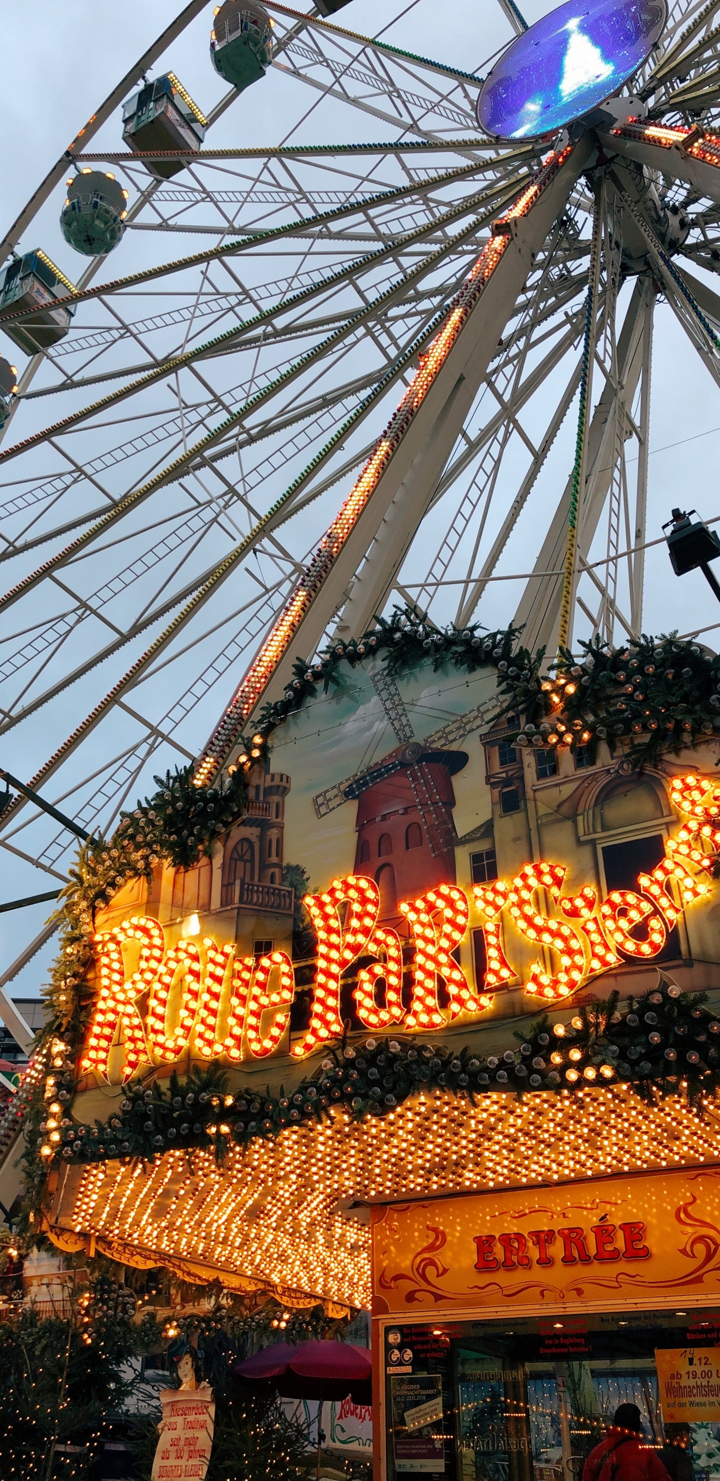 Обои колесо обозрения, дневное время, забава, событие, отдых в разрешении 1440x2960