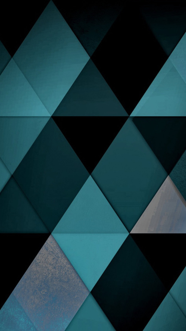 Обои треугольник, синий, узор, лазурный, линия в разрешении 750x1334