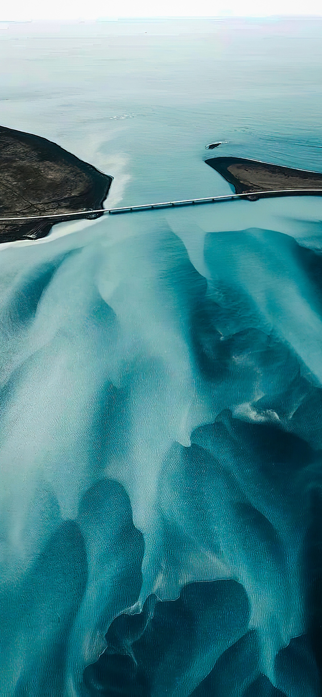 Обои море, вода, лазурный, природный ландшафт, водоток в разрешении 1125x2436