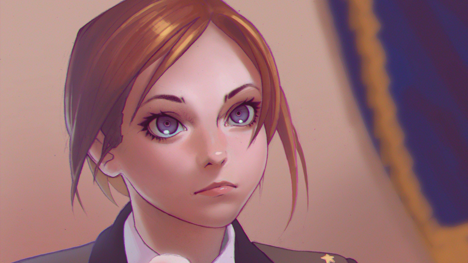 Обои вентилятор искусства Наталья Поклонская, Наталья Поклонская, фан арт, арт, аниме в разрешении 1920x1080