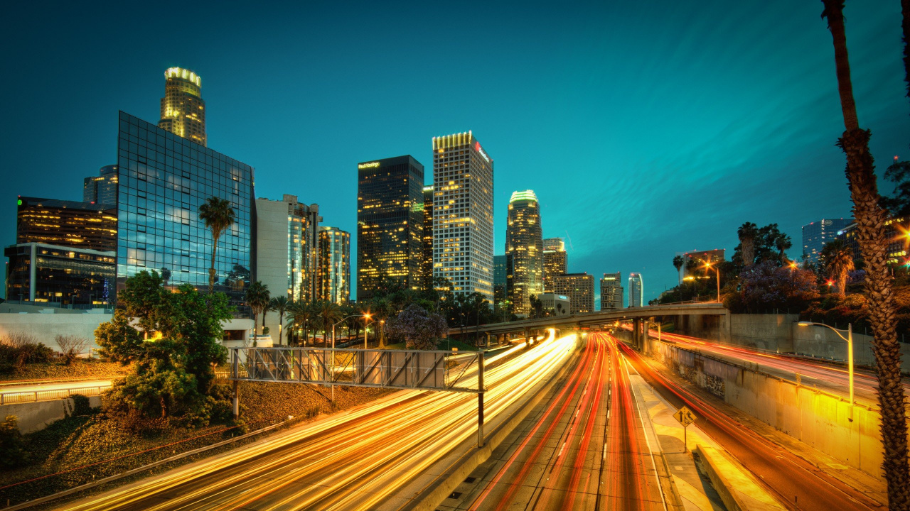 Обои городской пейзаж, город, городской район, метрополия, линия горизонта в разрешении 1280x720