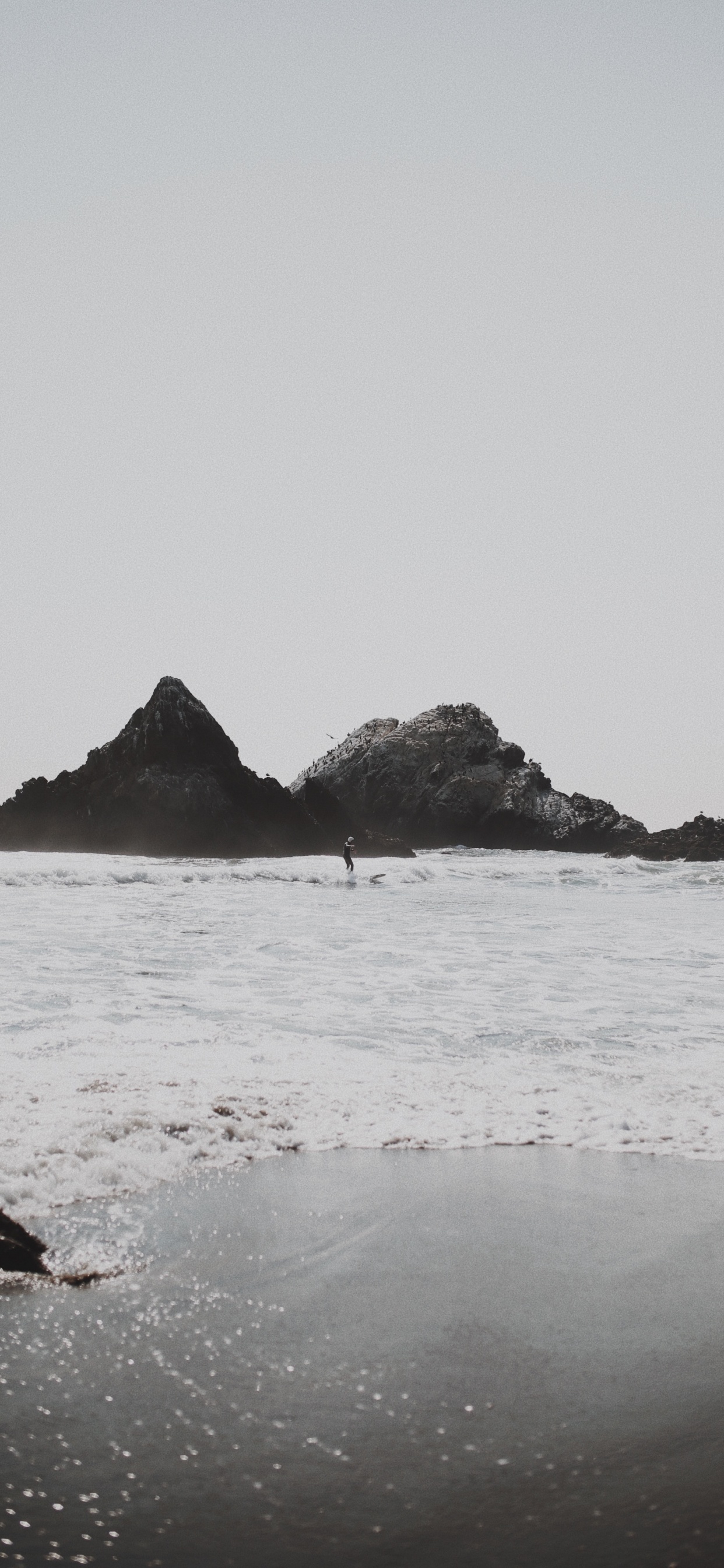 Обои пляж, море, океан, мыс, рок в разрешении 1242x2688