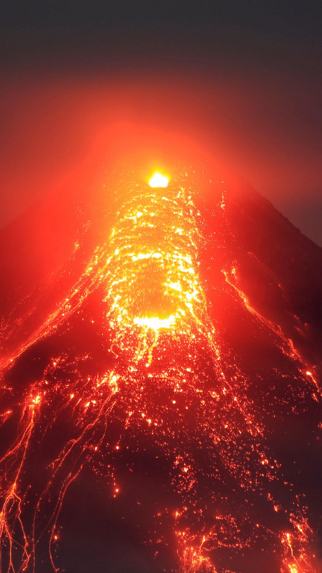 Обои вулкан Майон, Легаспи, вулкан, лава, типы вулканических извержений в разрешении 1080x1920