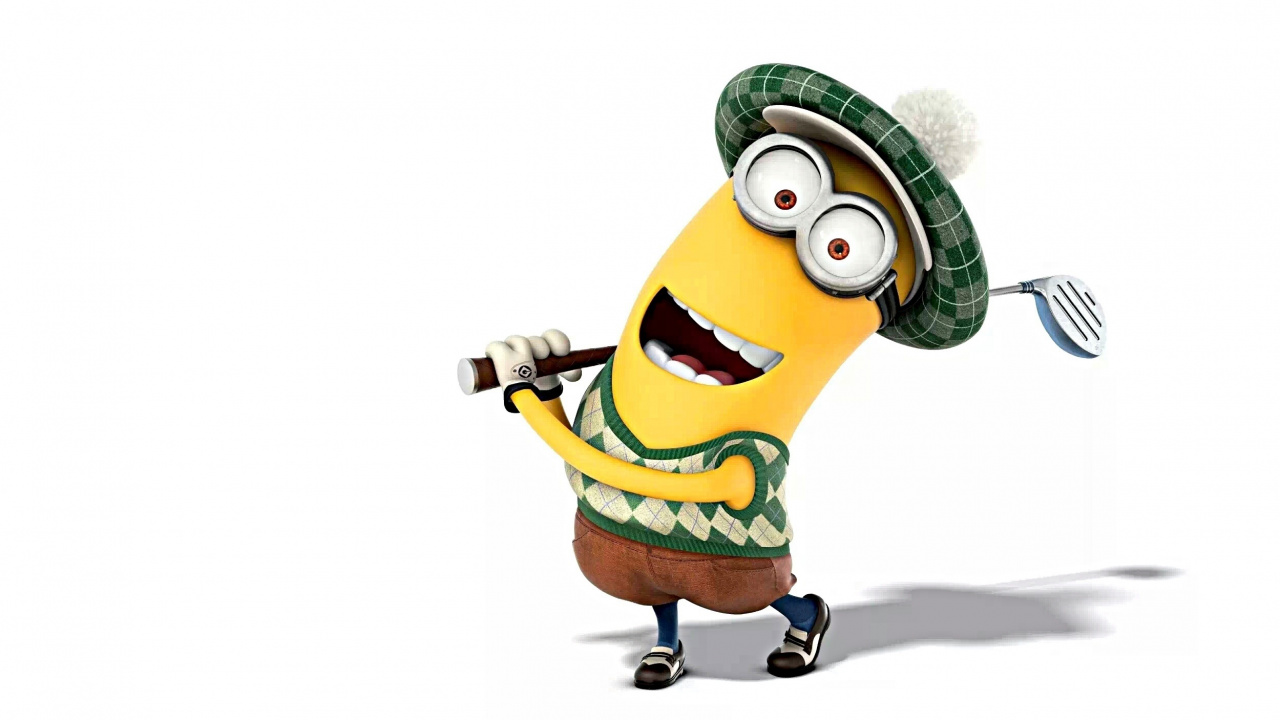 Обои Кевин миньон, подручные, мультфильм, мультик, анимация в разрешении 1280x720