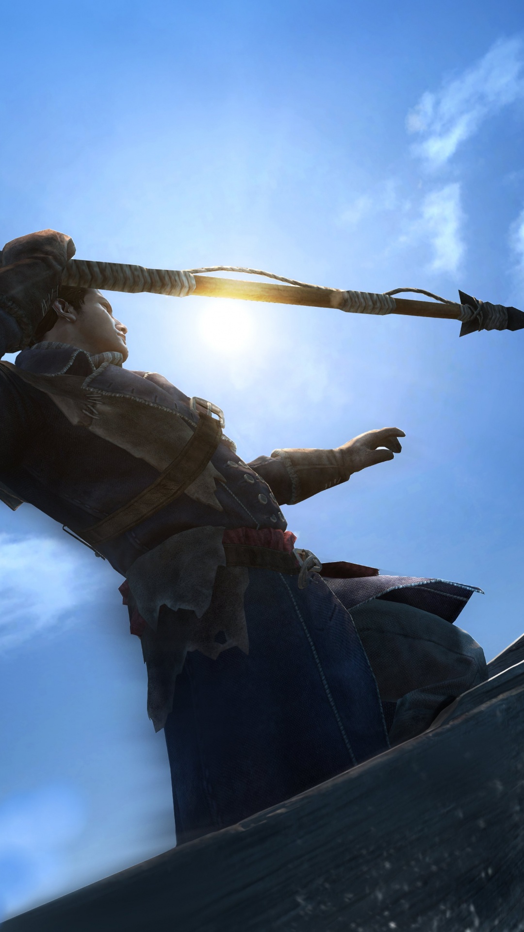 Обои assassins creed rogue, ubisoft, xbox 360, облако, горный хребет в разрешении 1080x1920