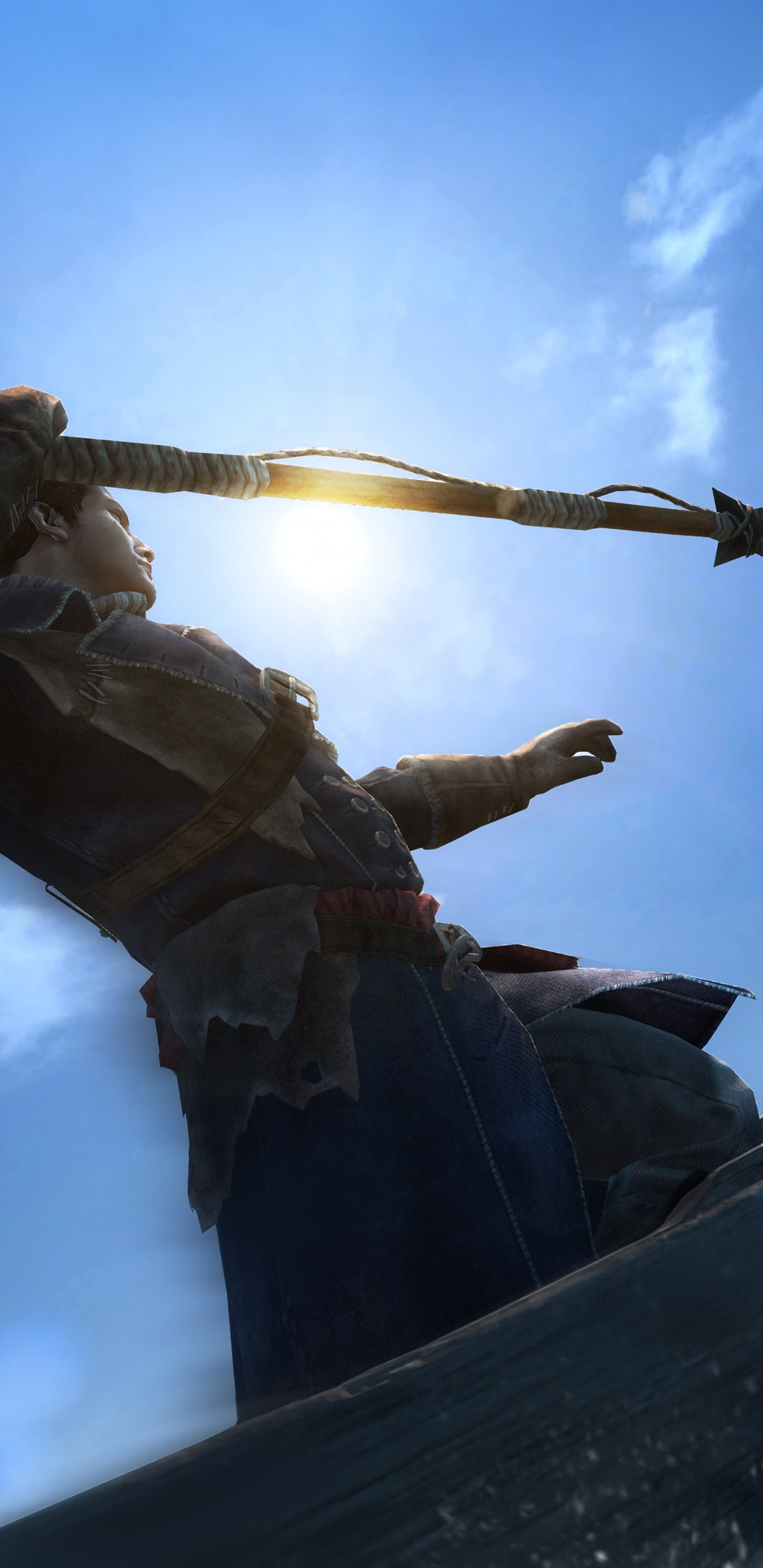 Обои assassins creed rogue, ubisoft, xbox 360, облако, горный хребет в разрешении 1440x2960