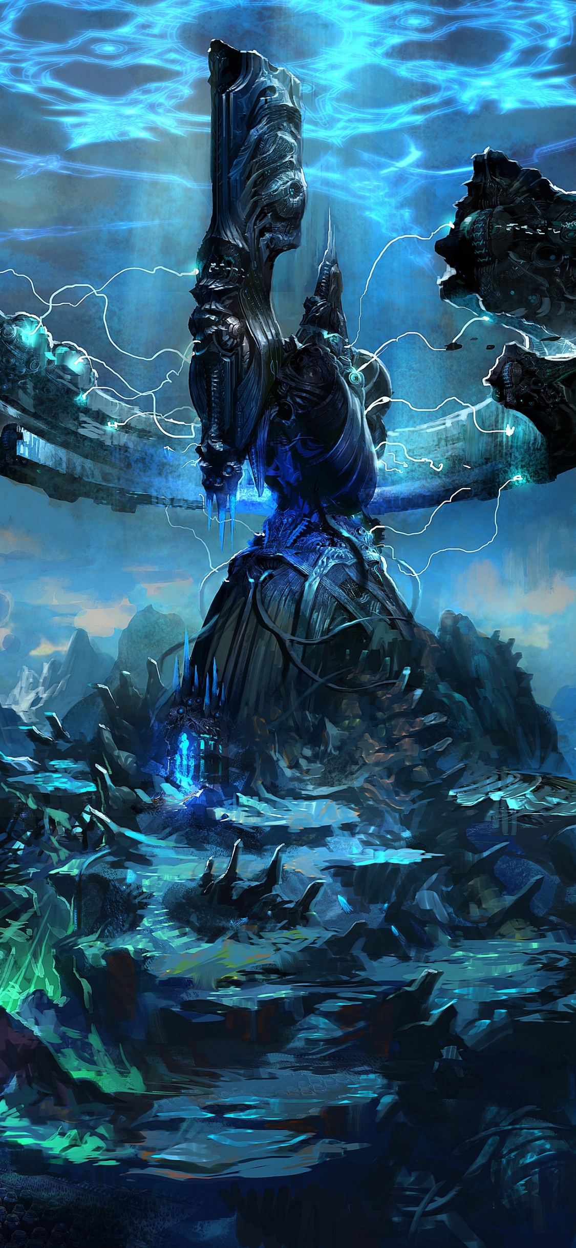 Обои тера, Многопользовательская онлайн игра, мифология, земля, видеоигра в разрешении 1125x2436