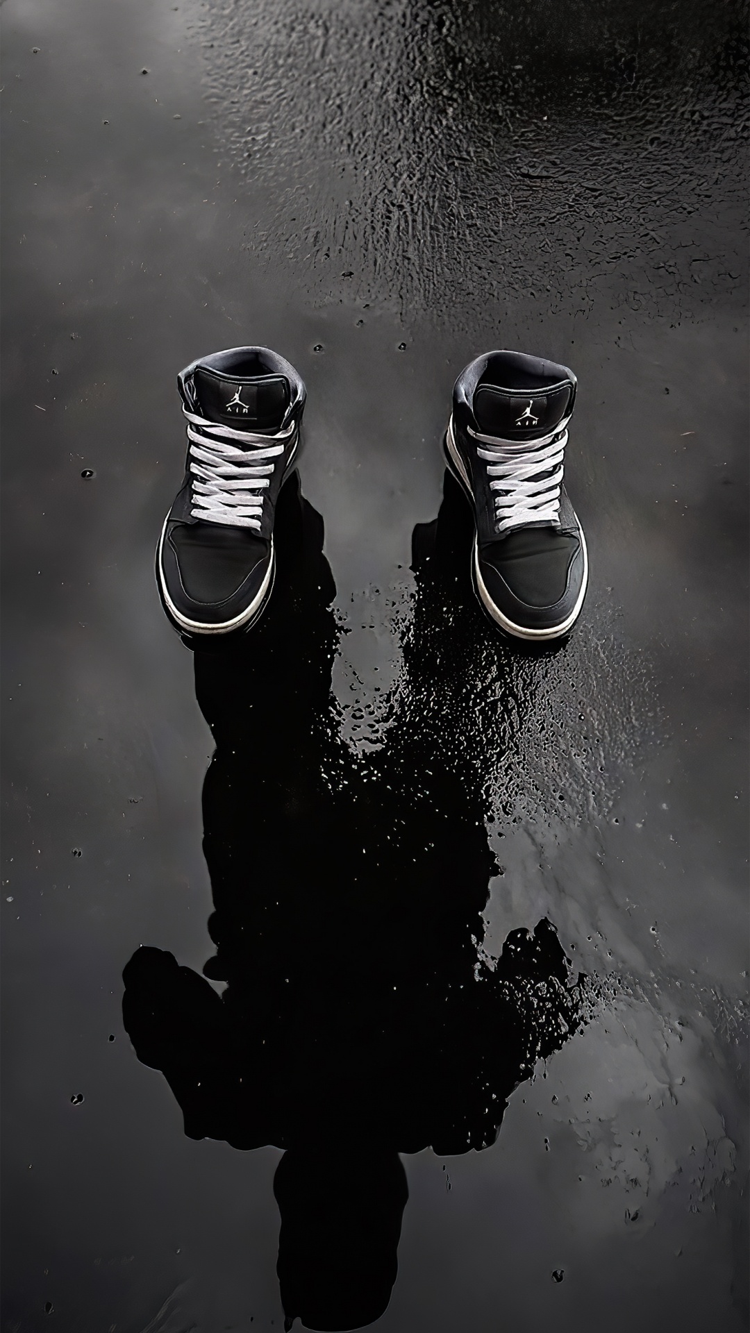 Обои вода, жидкий, жидкость, черный и белый, стиль в разрешении 1080x1920