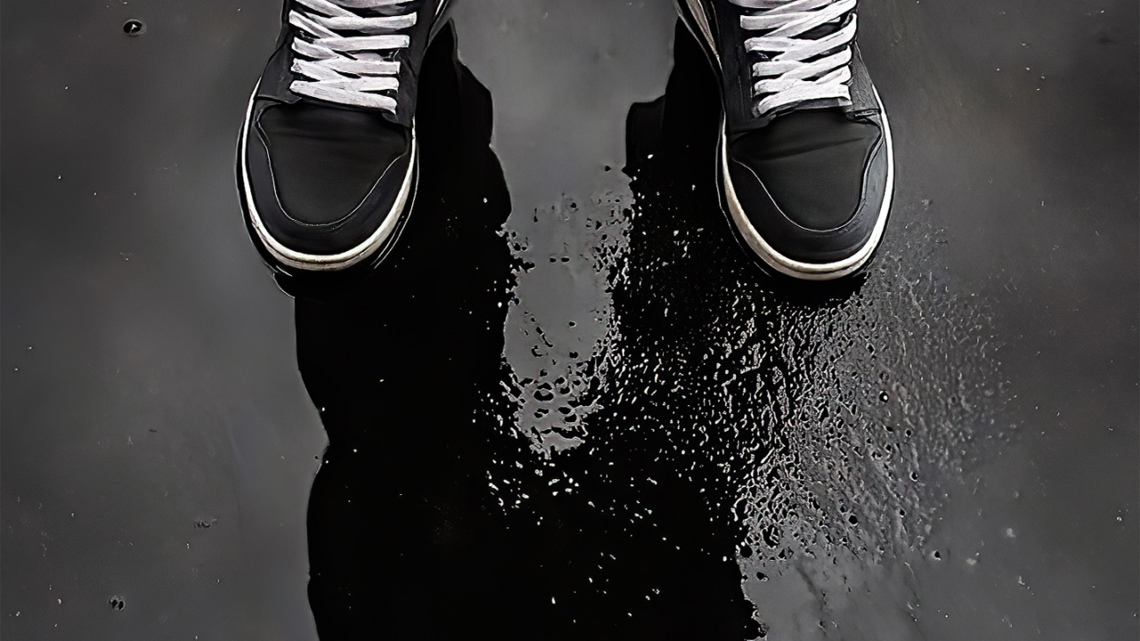 Обои вода, жидкий, жидкость, черный и белый, стиль в разрешении 1280x720