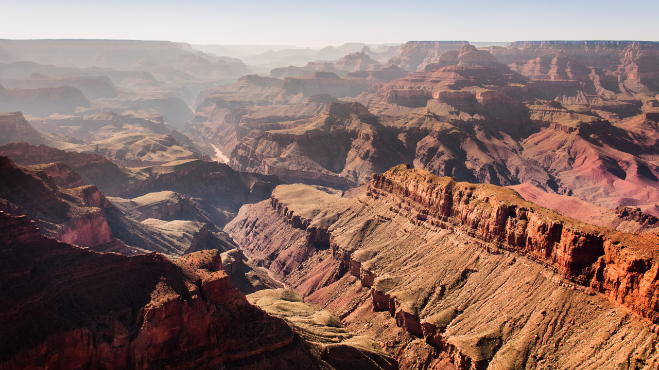 Обои большой каньон, Гранд Каньон Виллидж, каньон антилопы, национальный парк, бесплодные земли в разрешении 1280x720