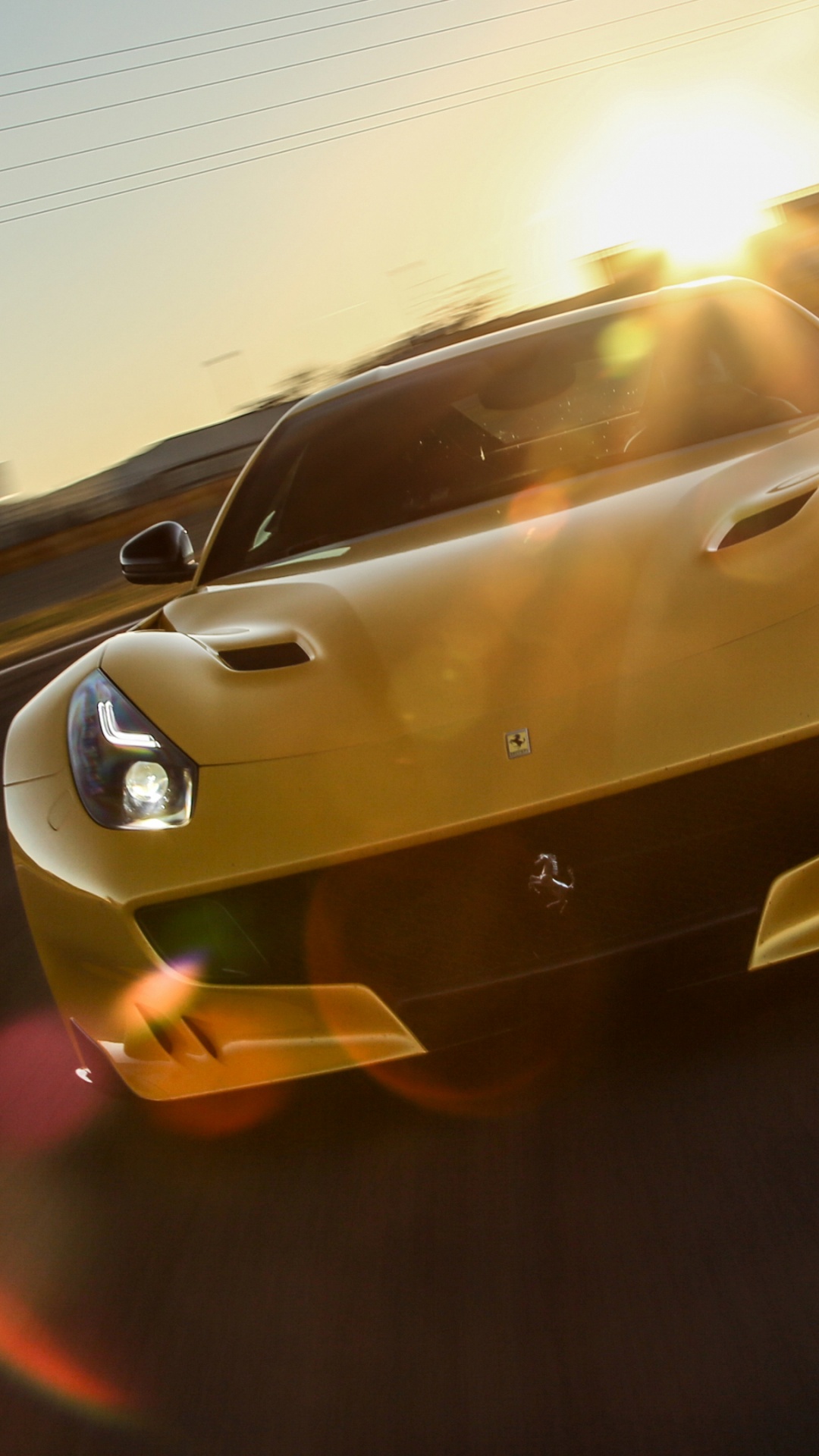 Обои спорткар, Феррари 488, суперкар, желтый, автомобилестроение в разрешении 1080x1920