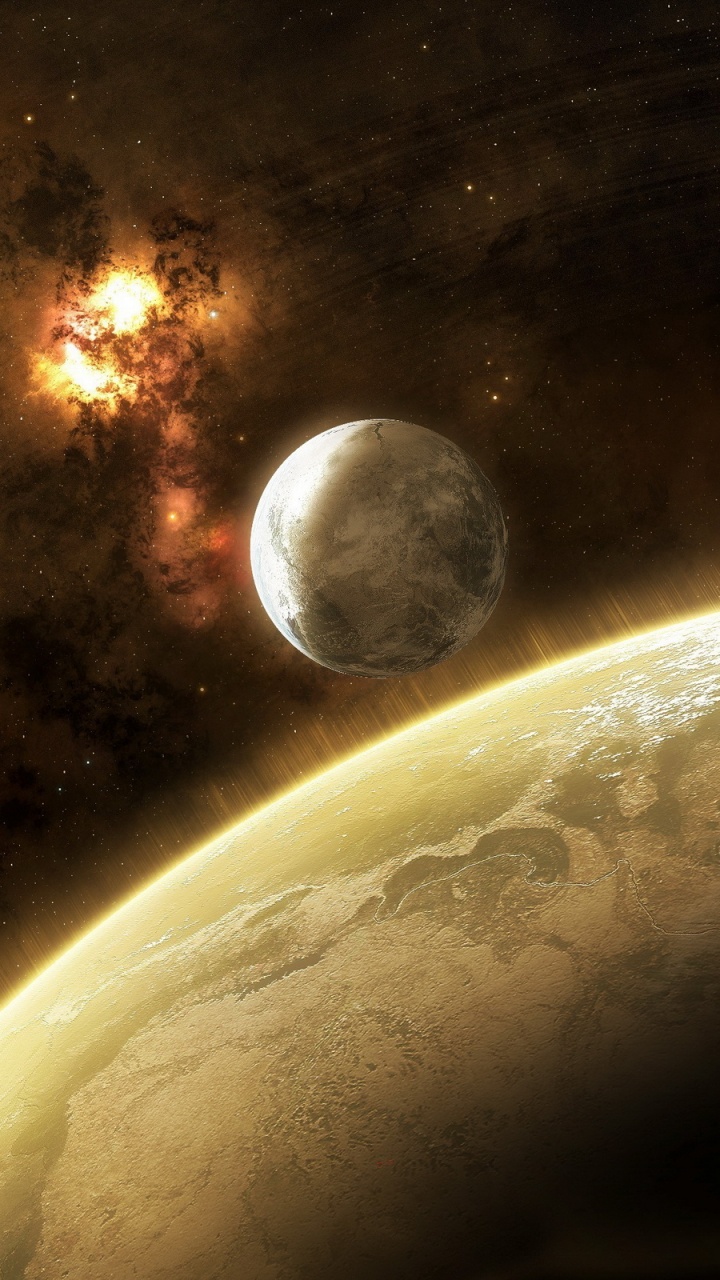 Обои планета, космос, космическое пространство, астрономический объект, атмосфера в разрешении 720x1280