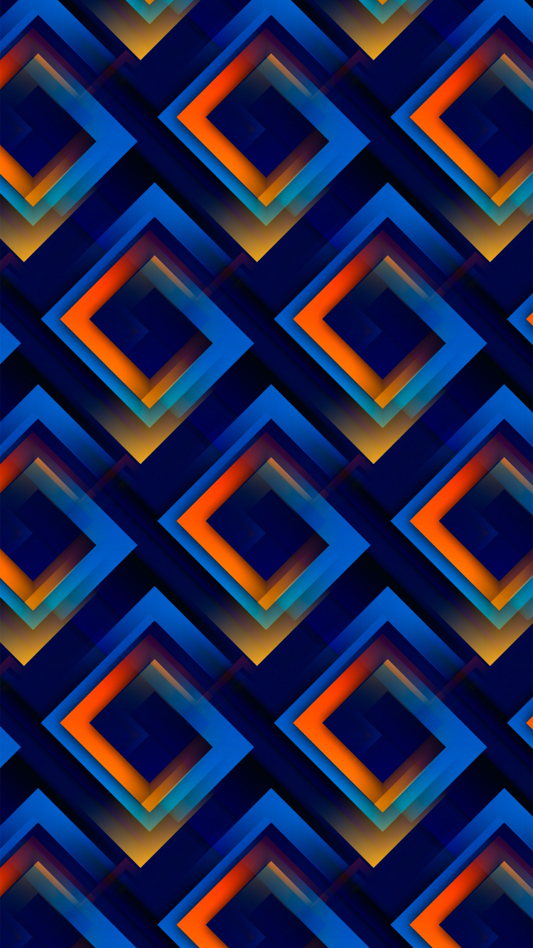 Обои узор, красочность, синий, пурпур, лазурный в разрешении 750x1334