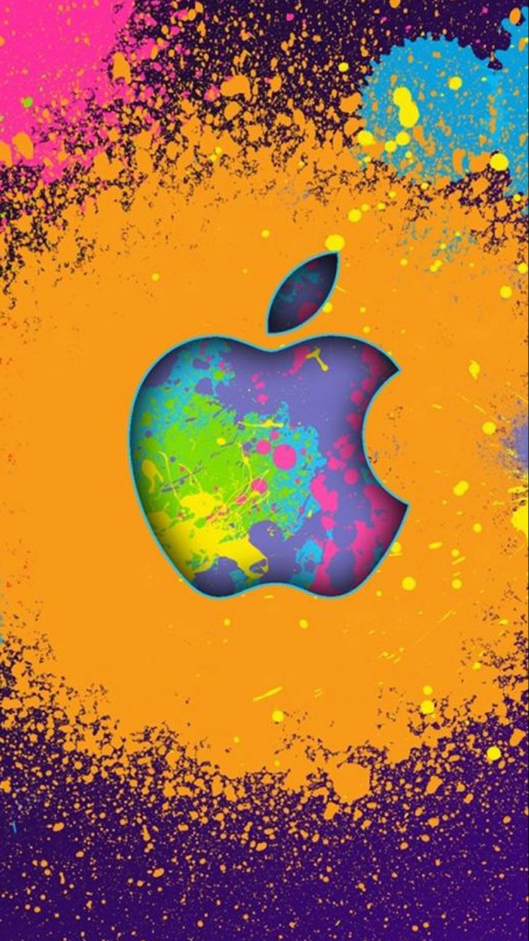 Обои apple, фрукты, иллюстрация, графика, графический дизайн в разрешении 750x1334