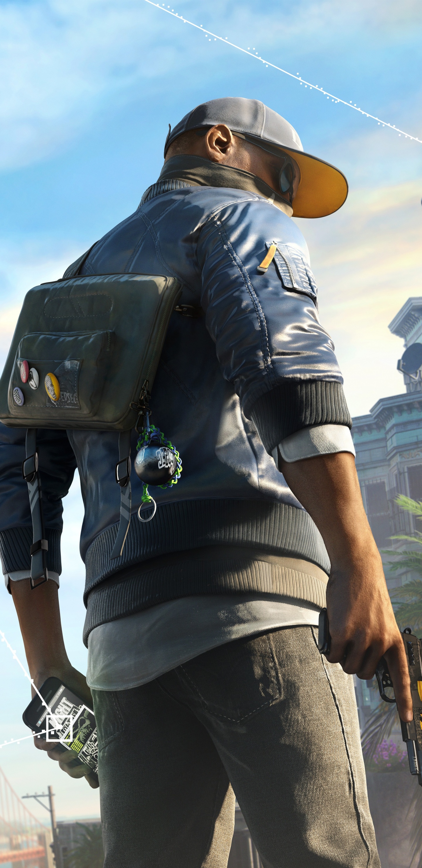 Обои Watch Dogs 2, ubisoft, xbox one, город, компьютерная игра в разрешении 1440x2960