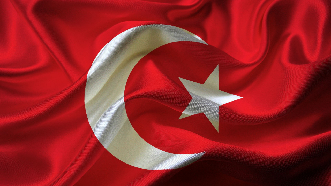 Обои Флаг Турции, Турция, флаг, красный цвет, ткань в разрешении 1280x720