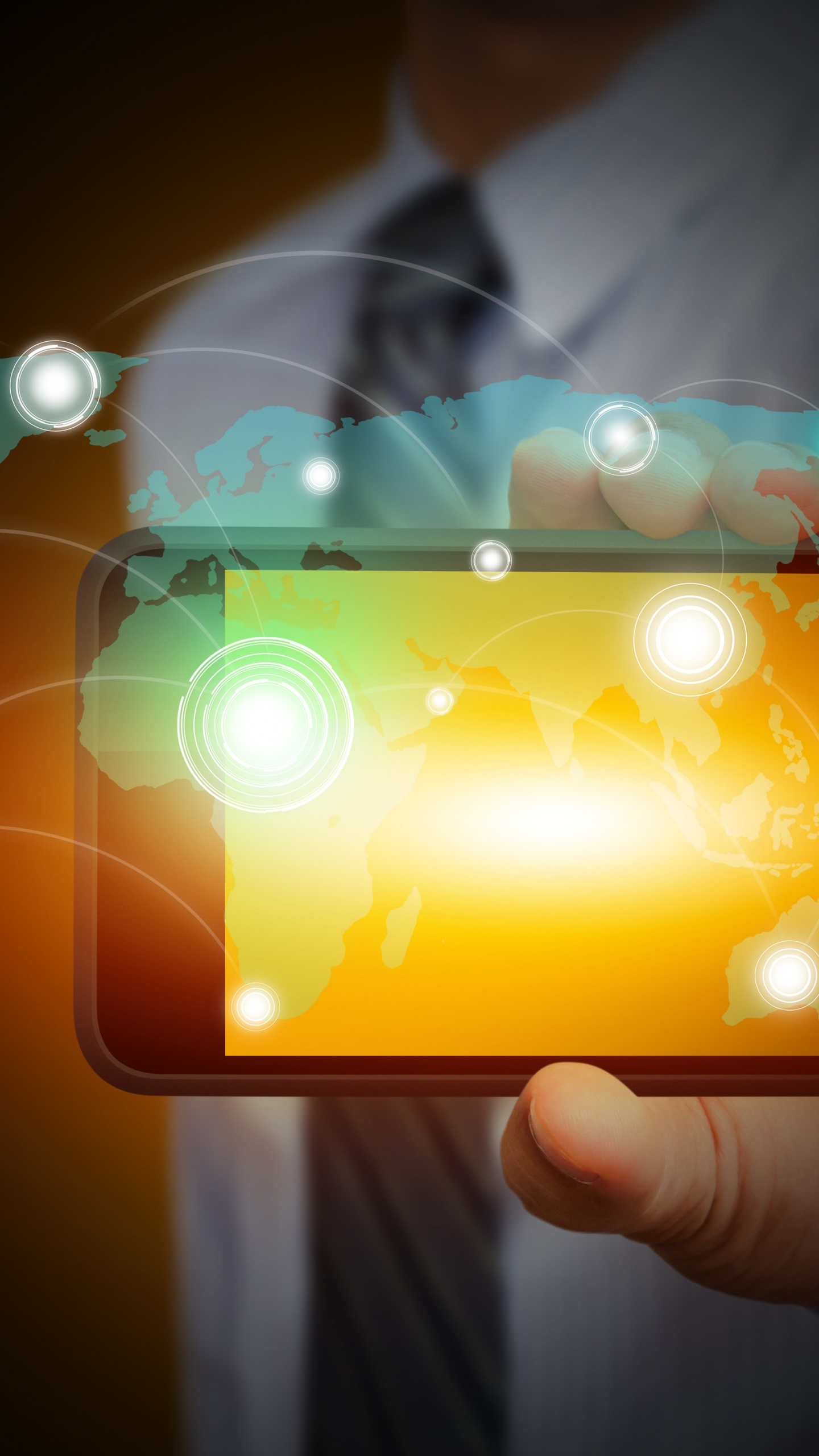 Обои карта мира, мир, карта, свет, технологии в разрешении 1440x2560