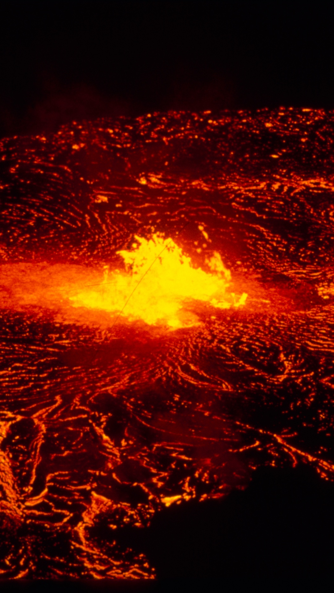 Обои вулкан, тепло, лава, вулканического рельефа, типы вулканических извержений в разрешении 1080x1920