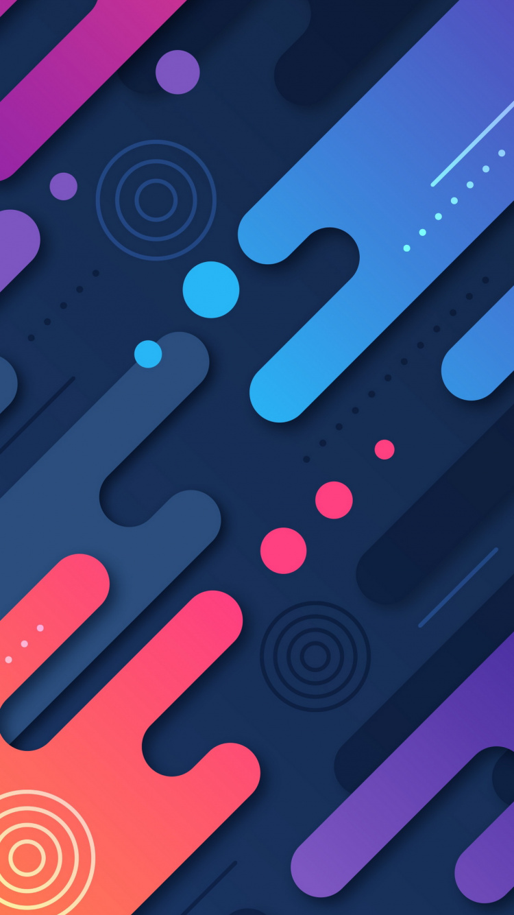 Обои дизайн, андроид, графический дизайн, лазурный, жест в разрешении 750x1334