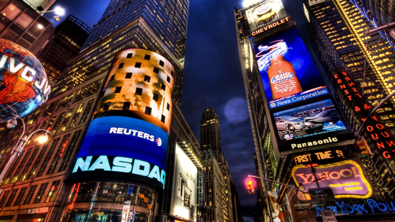 Обои метрополия, здание, ориентир, город, небоскреб в разрешении 1366x768