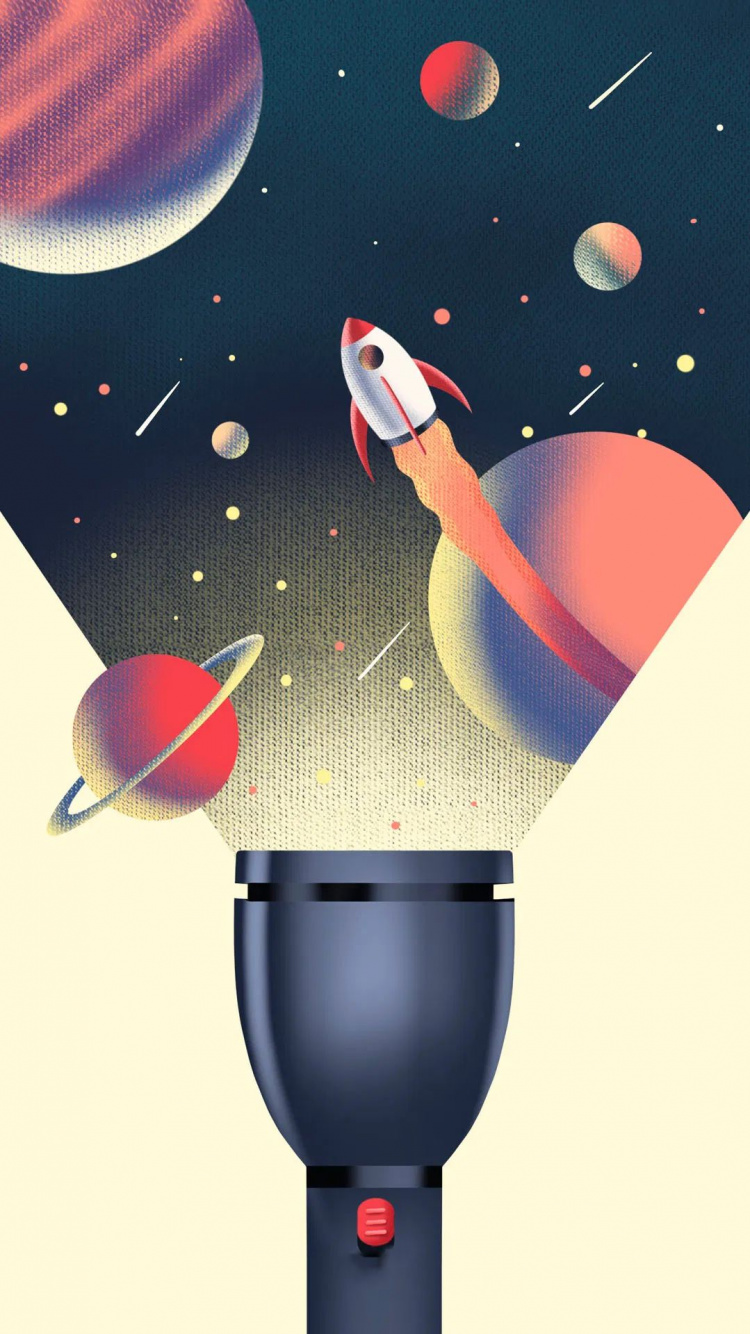 Обои иллюстрация, жидкий, свет, освещение, арт в разрешении 750x1334