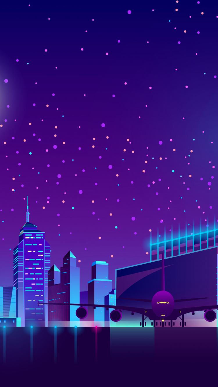 Обои самолет, полет, самолеты, аэропорт, взлет в разрешении 750x1334