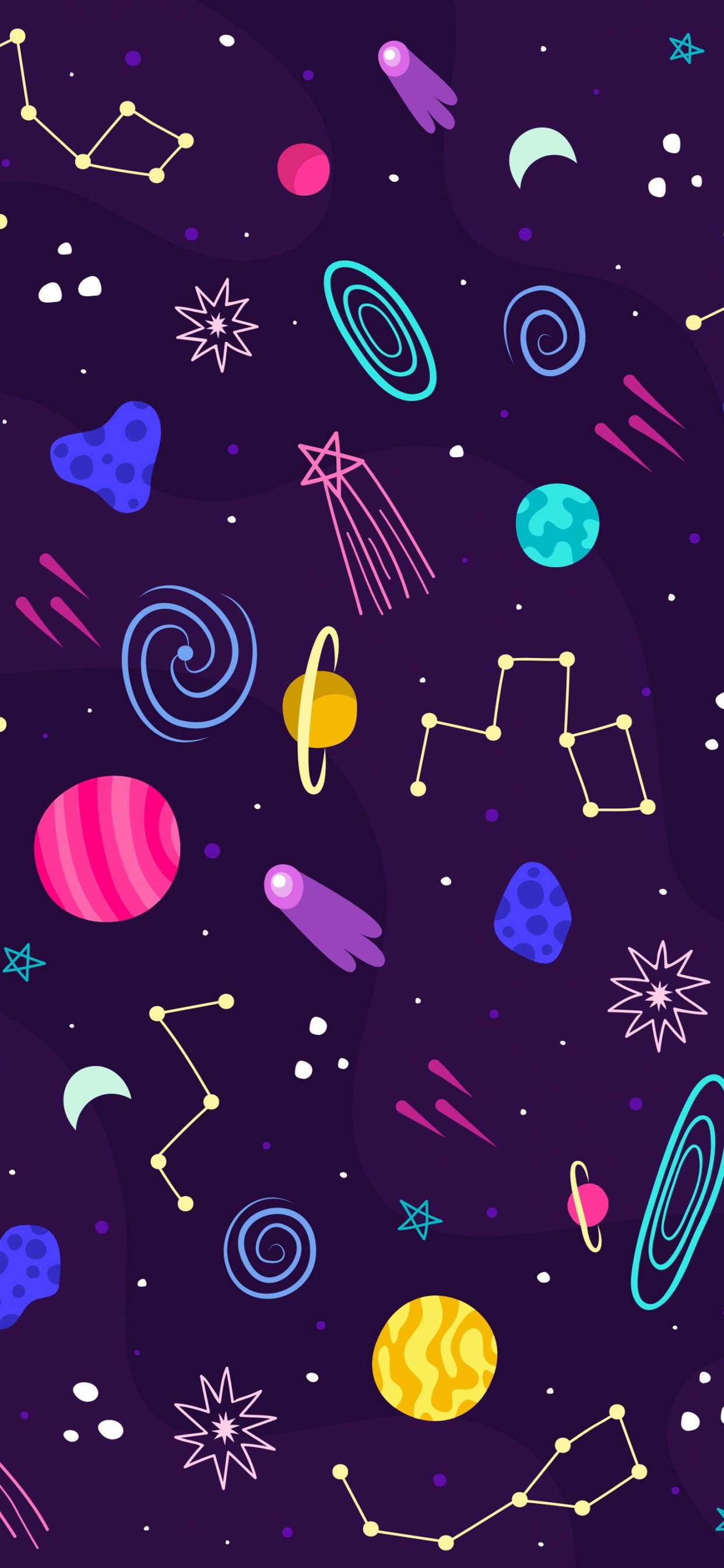 Обои узор, Надежда бизон, UMiDIGI, пурпур, Фиолетовый в разрешении 1242x2688