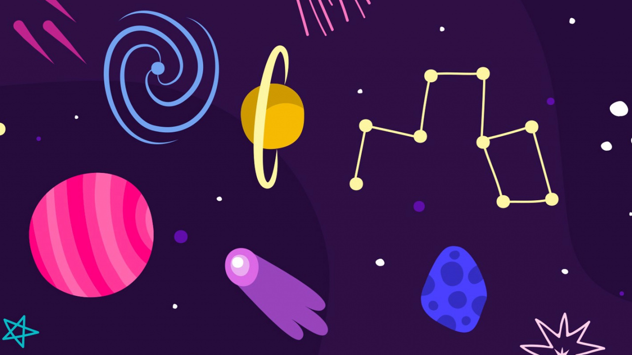 Обои узор, Надежда бизон, UMiDIGI, пурпур, Фиолетовый в разрешении 1280x720