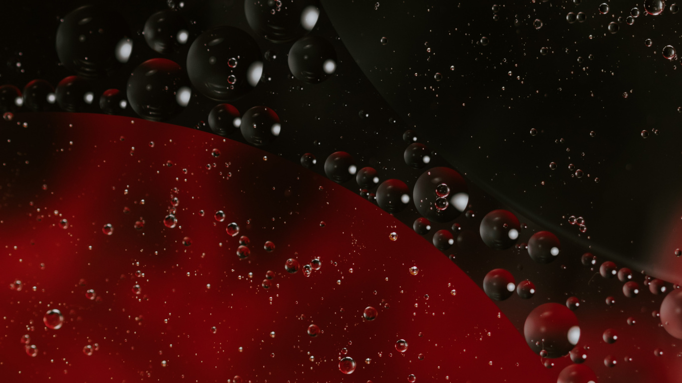 Обои красный цвет, вода, космос, падение, космическое пространство в разрешении 1366x768