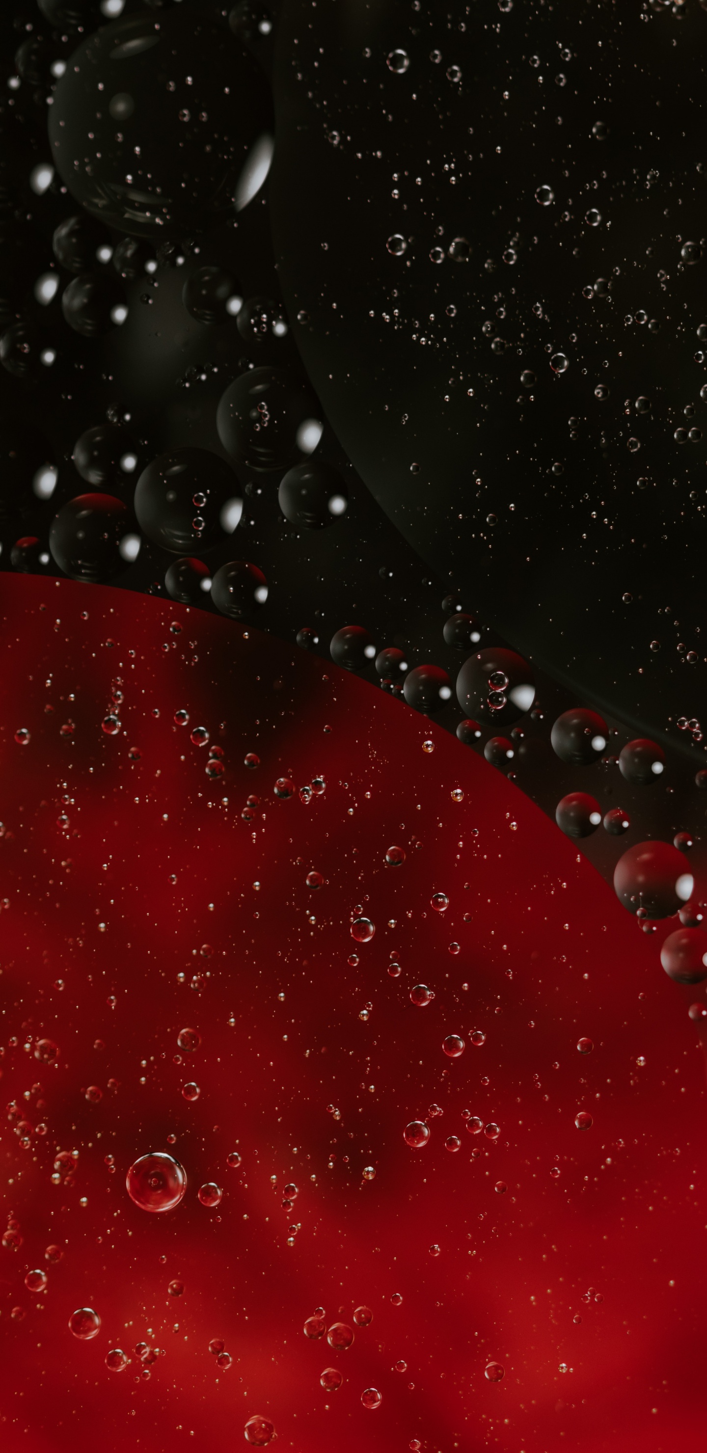 Обои красный цвет, вода, космос, падение, космическое пространство в разрешении 1440x2960