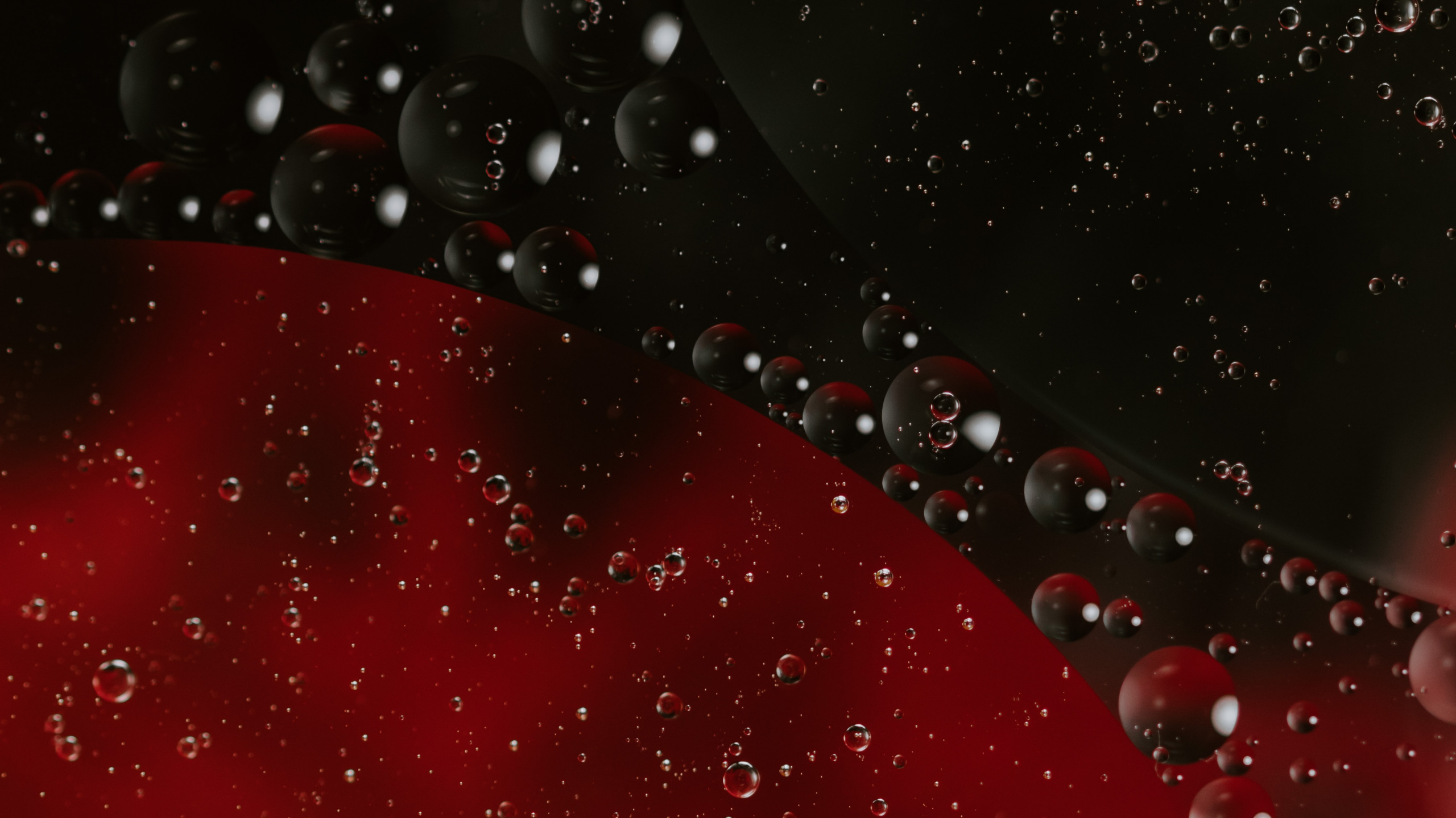 Обои красный цвет, вода, космос, падение, космическое пространство в разрешении 2560x1440