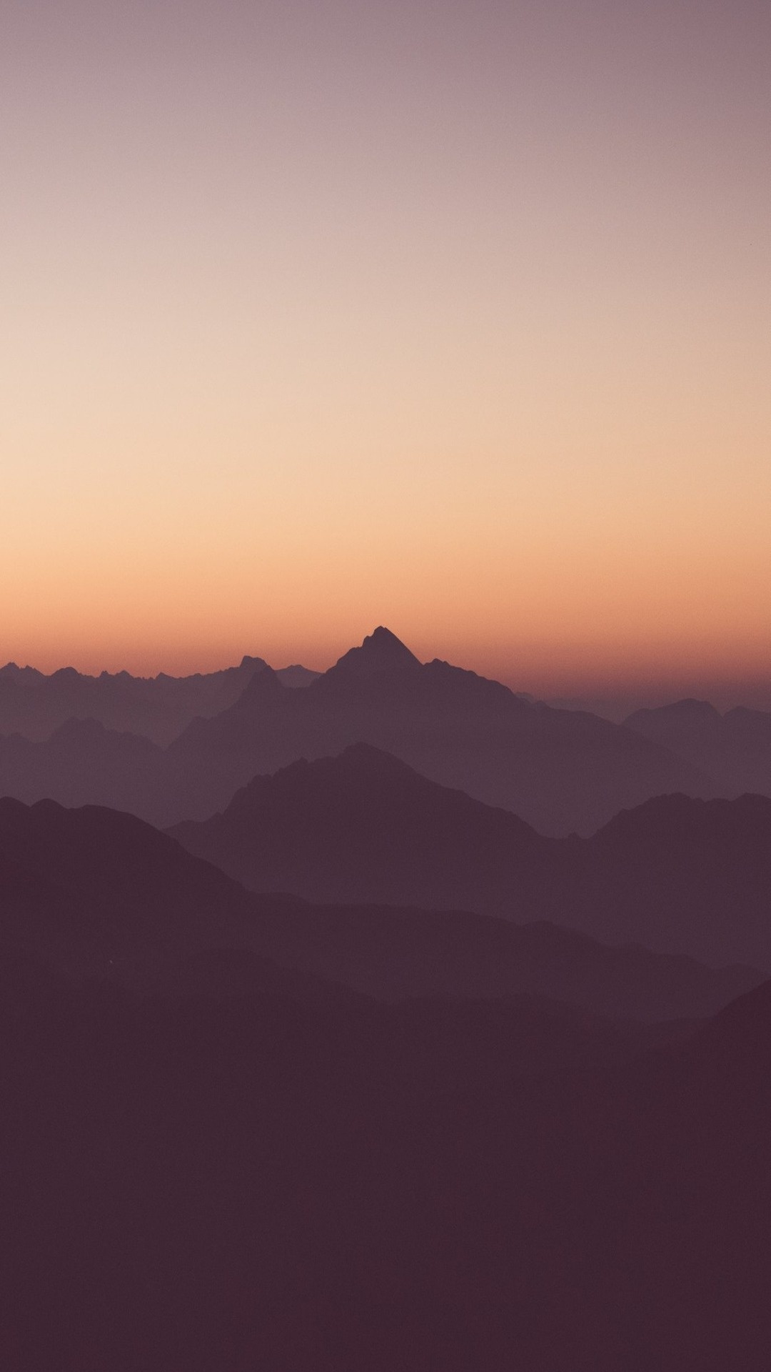 Обои атмосфера, послесвечение, гора, закат, сумрак в разрешении 1080x1920