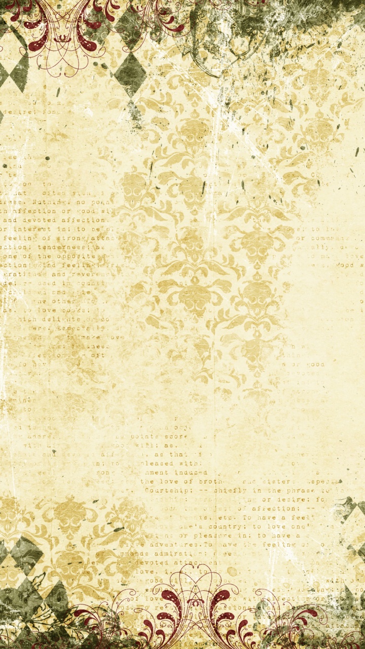 Обои скрапбукинг, текст, узор, дизайн, дневник в разрешении 720x1280