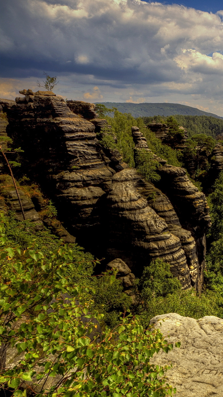 Обои горный рельеф, природа, нагорье, растительность, дикая местность в разрешении 750x1334