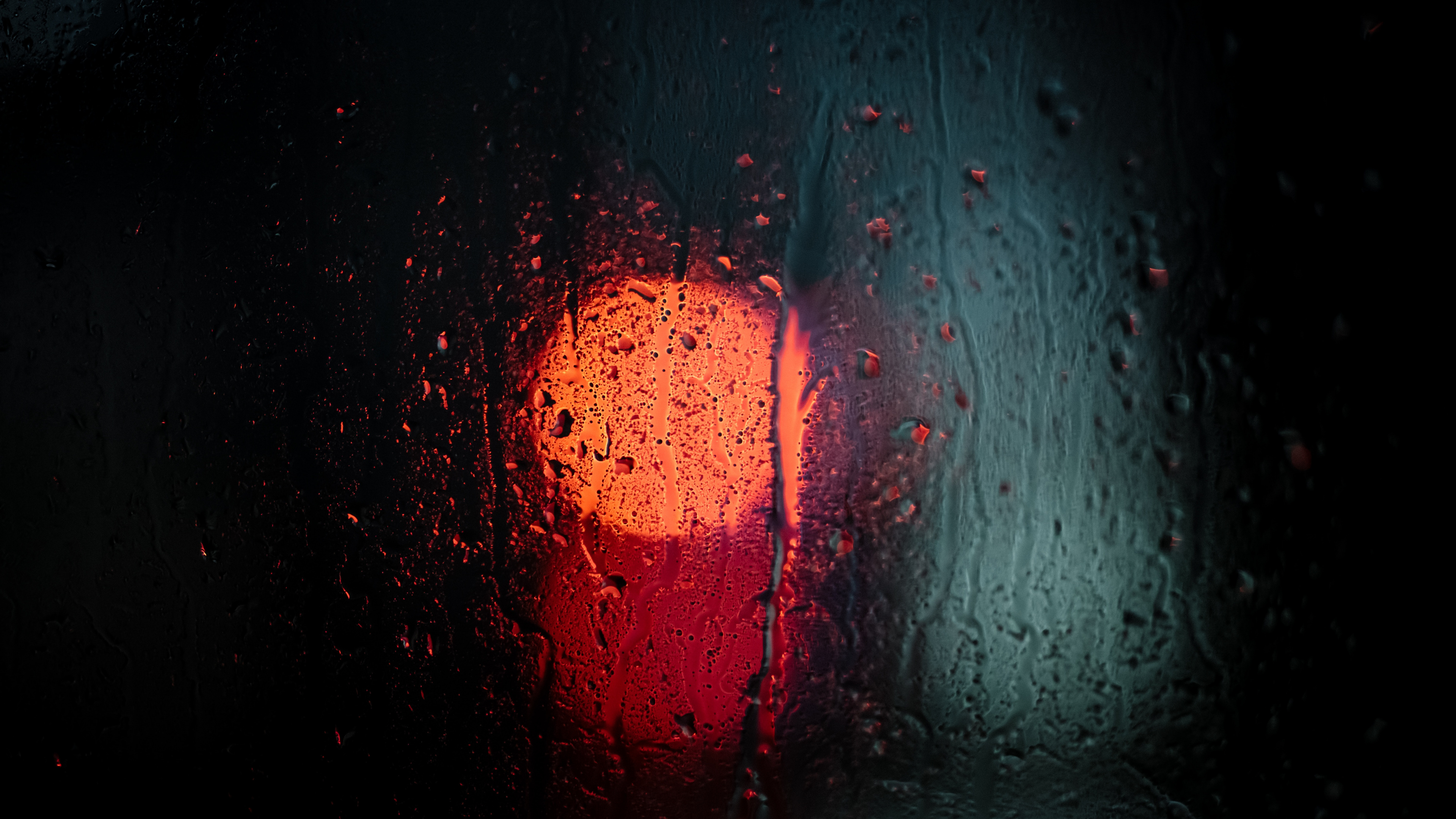 Обои красный цвет, вода, свет, темнота, космос в разрешении 3840x2160