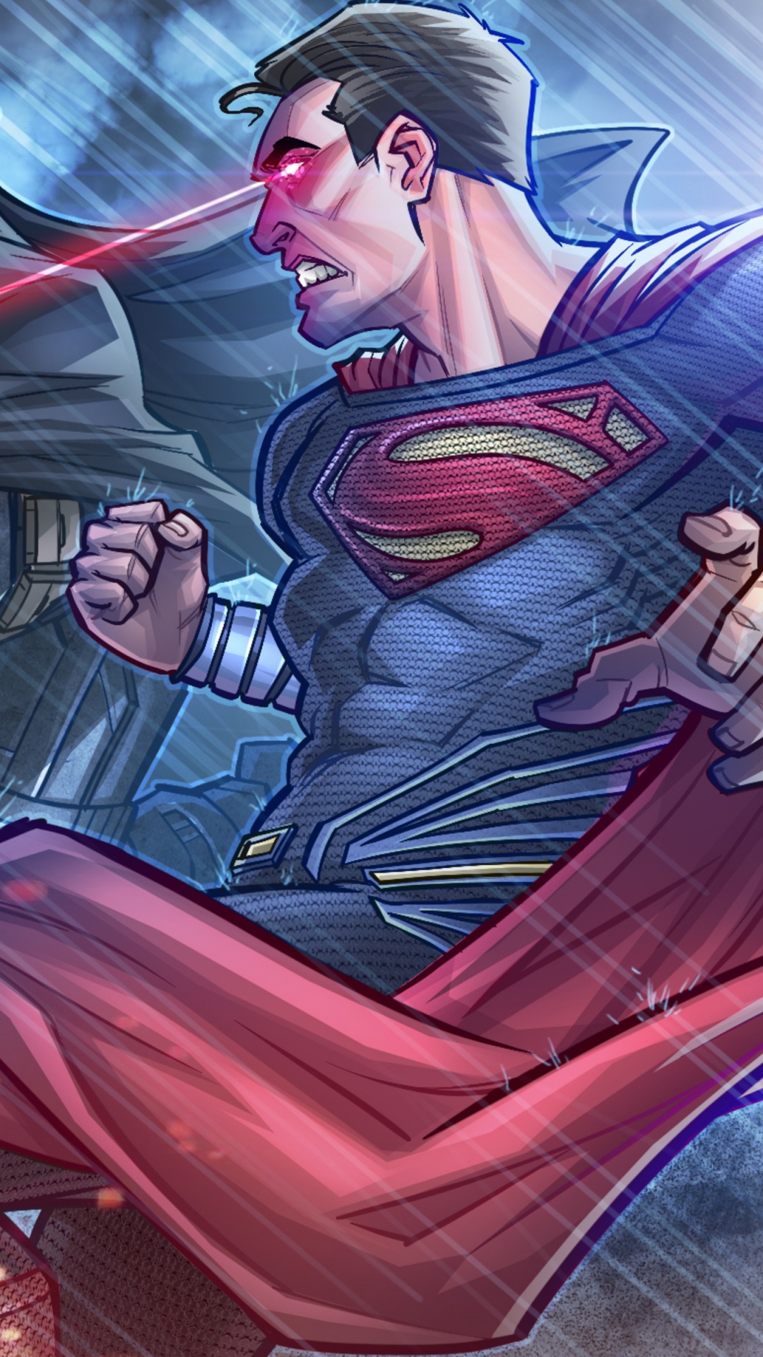 Обои Супермен, Бэтмен, комиксы, комиксы dc, супергерой в разрешении 1080x1920