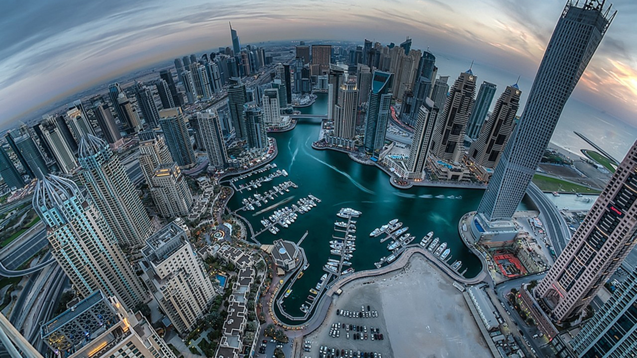 Обои городской район, городской пейзаж, город, метрополия, небоскреб в разрешении 1280x720