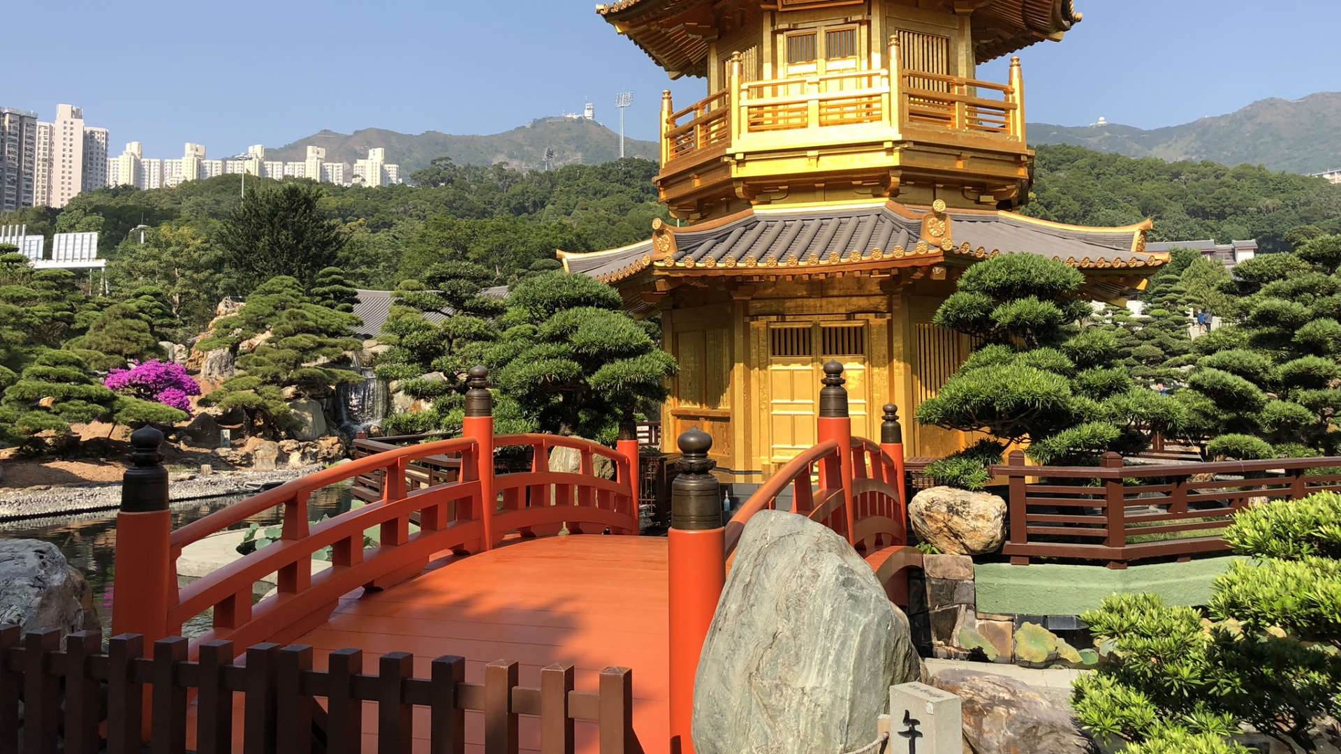 Обои Гонконг, Сад Нан-Лиан, китайская архитектура, японская архитектура, туризм в разрешении 1920x1080