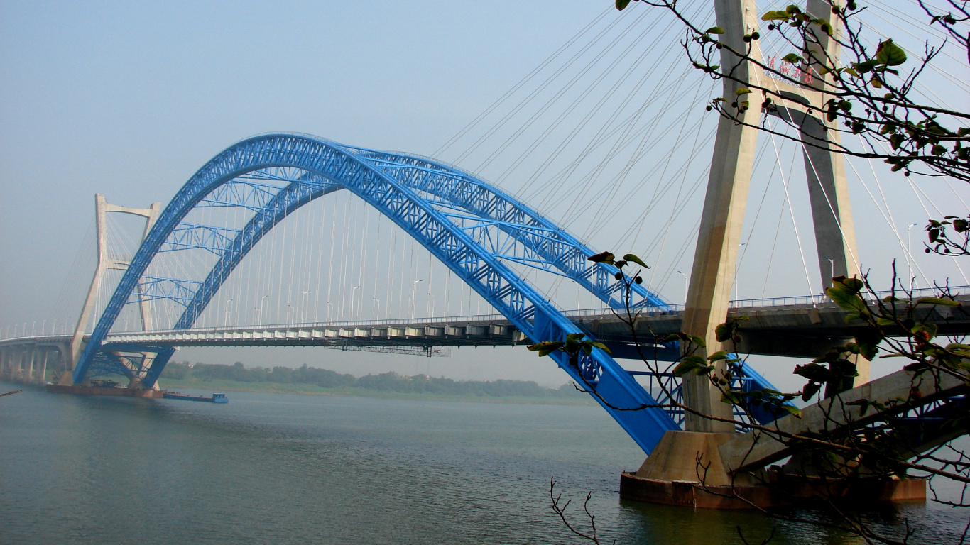 Обои мост lianxiang, Мост Чаотяньмэнь, мост, арочный мостик, вантовый мост в разрешении 1366x768