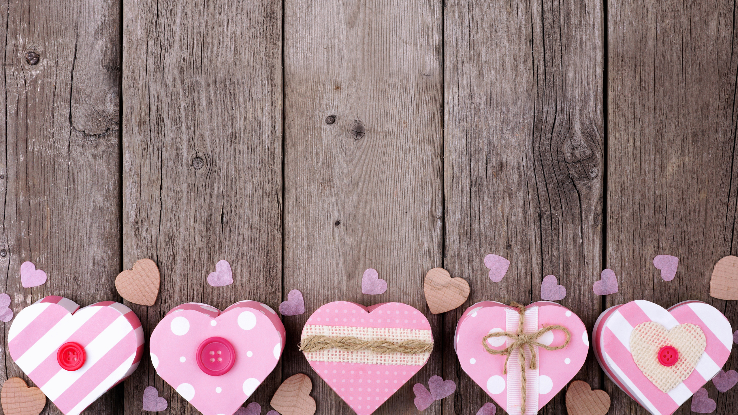 Обои сердце, День Святого Валентина, розовый, древесина, любовь в разрешени...