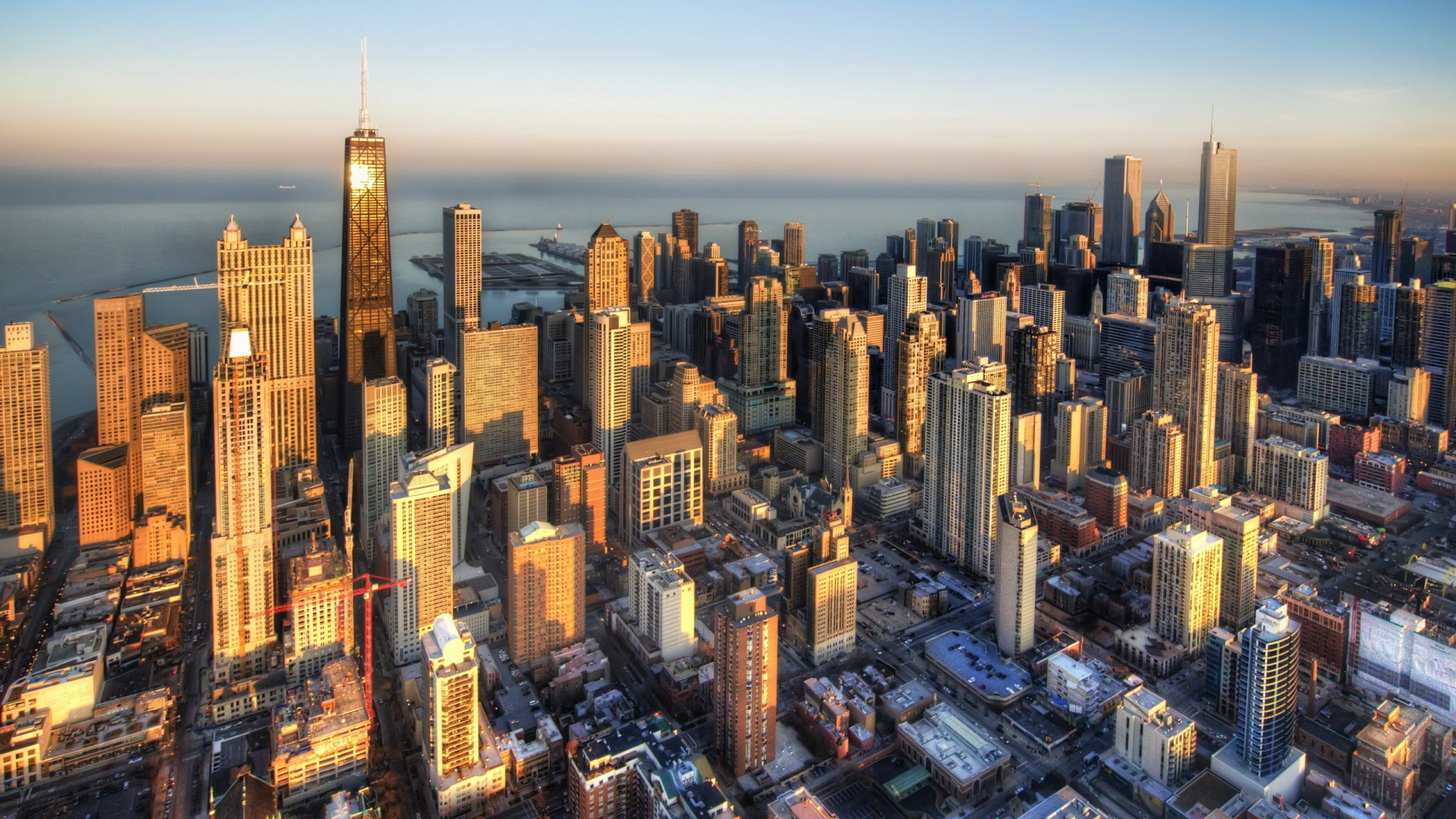 Обои здание, небоскреб, город, городской пейзаж, городской район в разрешении 1920x1080