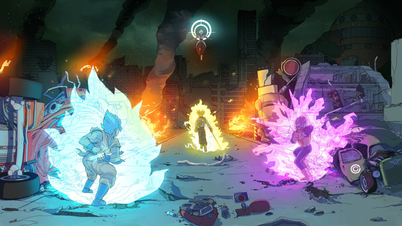 Обои будущее драконьего шара, вегета, транки, гоку, Гохан в разрешении 1280x720