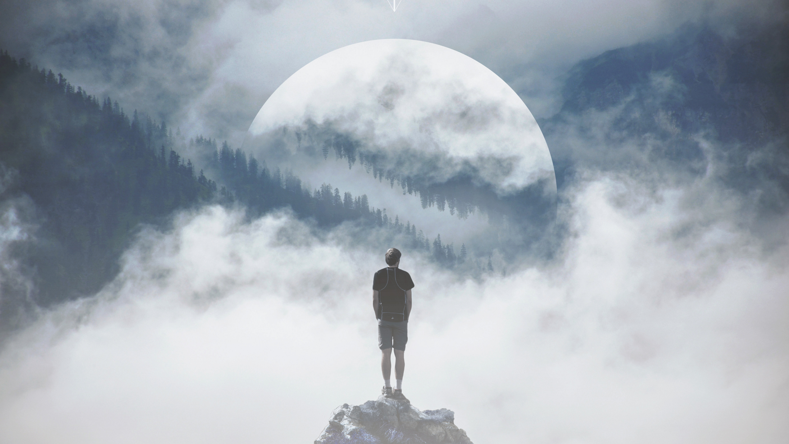 Обои облако, атмосфера, скульптура, арт, мир в разрешении 2560x1440