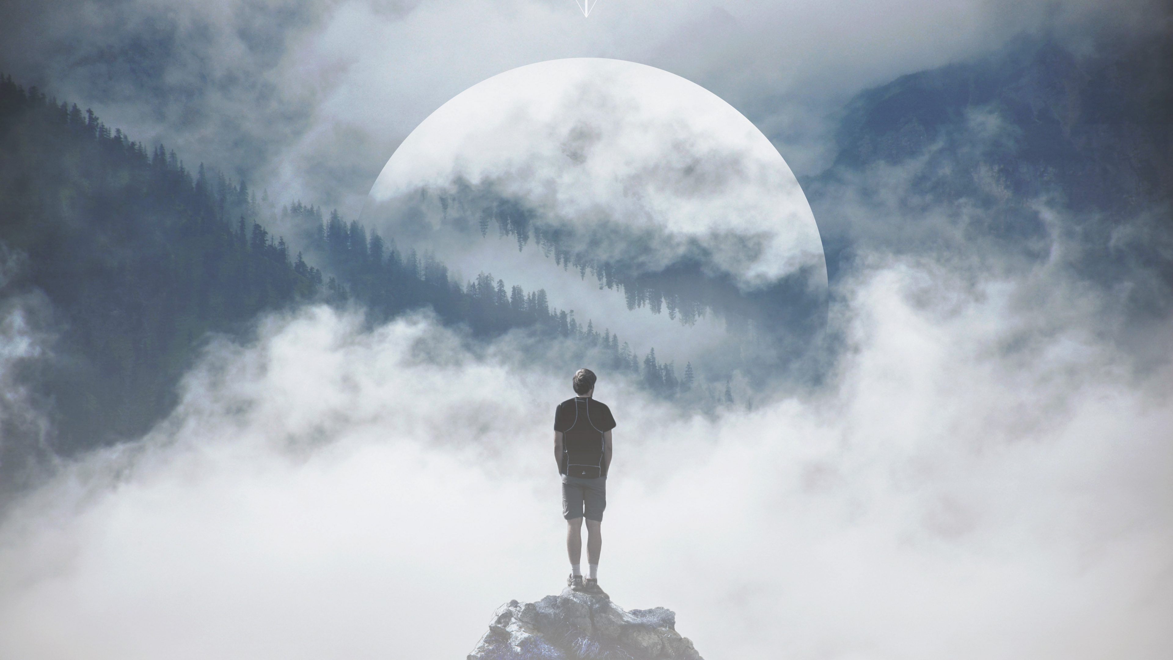 Обои облако, атмосфера, скульптура, арт, мир в разрешении 3840x2160