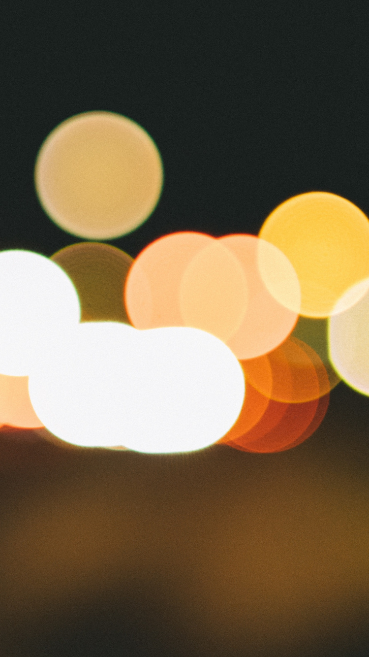 Обои боке, свет, освещение, желтый, ночь в разрешении 750x1334